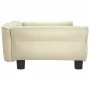Cama para perros de cuero sintético crema 95x55x30 cm de vidaXL, Camas para perros - Ref: Foro24-171818, Precio: 79,47 €, Des...