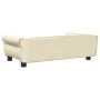 Cama para perros de cuero sintético crema 95x55x30 cm de vidaXL, Camas para perros - Ref: Foro24-171818, Precio: 79,47 €, Des...