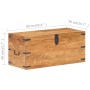Stamm aus massivem Akazienholz, 90 x 40 x 40 cm von vidaXL, Aufbewahrungskisten - Ref: Foro24-289641, Preis: 203,87 €, Rabatt: %