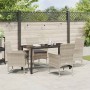 Conjunto de Comedor de Jardín 5 pcs Gris claro Poliratán