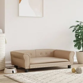 Cama para perros de cuero sintético color capuchino 95x55x30 cm de vidaXL, Camas para perros - Ref: Foro24-171821, Precio: 83...