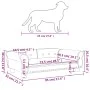 Cama para perros de cuero sintético color capuchino 95x55x30 cm de vidaXL, Camas para perros - Ref: Foro24-171821, Precio: 83...