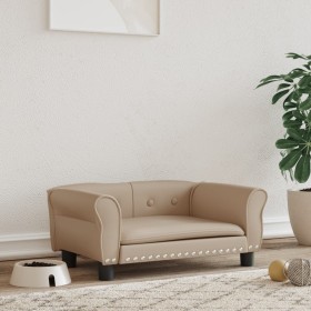 Cappuccino-Kunstleder-Hundebett 70x45x30 cm von vidaXL, Betten für Hunde - Ref: Foro24-171835, Preis: 67,70 €, Rabatt: %