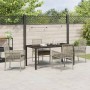 Conjunto de Comedor de Jardín 5 pcs Gris Claro Poliratán