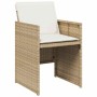 Conjunto de Comedor de Jardín con cojín 5 pcs Beige Poliratán en Conjuntos de jardín | Comprar online en Foro24
