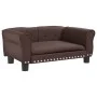 Braunes Hundebett aus Kunstleder, 70x45x30 cm von vidaXL, Betten für Hunde - Ref: Foro24-171833, Preis: 64,90 €, Rabatt: %