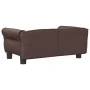 Braunes Hundebett aus Kunstleder, 70x45x30 cm von vidaXL, Betten für Hunde - Ref: Foro24-171833, Preis: 64,90 €, Rabatt: %