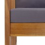 Muebles de jardín 3 piezas con cojines madera maciza de acacia
