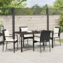 Conjunto de Comedor de Jardín con cojín 5 pcs Negro Poliratán en Conjuntos de jardín | Comprar online en Foro24