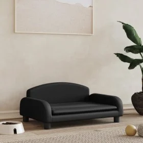 Cama para perros de cuero sintético negra 70x45x30 cm de vidaXL, Camas para perros - Ref: Foro24-171965, Precio: 77,08 €, Des...