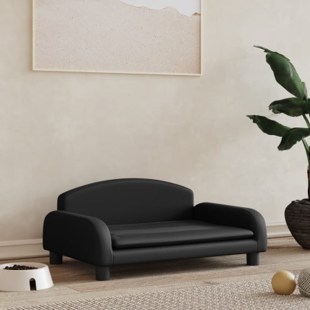 Schwarzes Hundebett aus Kunstleder, 70x45x30 cm von vidaXL, Betten für Hunde - Ref: Foro24-171965, Preis: 78,54 €, Rabatt: %