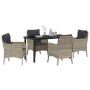 Conjunto de Comedor de Jardín 5 pcs Gris claro Poliratán en Conjuntos de jardín | Comprar online en Foro24