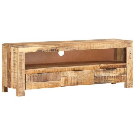 Mueble para TV de madera maciza de mango rugosa 110x30x40 cm en Muebles TV | Comprar online en Foro24
