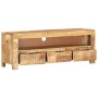Mueble para TV de madera maciza de mango rugosa 110x30x40 cm en Muebles TV | Comprar online en Foro24