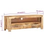 Mueble para TV de madera maciza de mango rugosa 110x30x40 cm en Muebles TV | Comprar online en Foro24