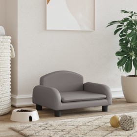 Graues Hundebett aus Kunstleder, 50x40x30 cm von vidaXL, Betten für Hunde - Ref: Foro24-171979, Preis: 66,72 €, Rabatt: %