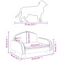 Graues Hundebett aus Kunstleder, 50x40x30 cm von vidaXL, Betten für Hunde - Ref: Foro24-171979, Preis: 66,72 €, Rabatt: %