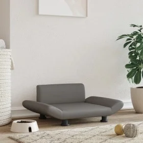 Gray synthetic leather dog bed 70x45x28 cm by vidaXL, Beds for dogs - Ref: Foro24-172004, Price: 69,79 €, Discount: %