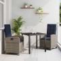 Conjunto de Comedor de Jardín 3 pcs Gris ratán sintético en Conjuntos de jardín | Comprar online en Foro24