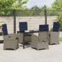 Conjunto de Comedor de Jardín 5 pcs Gris ratán sintético