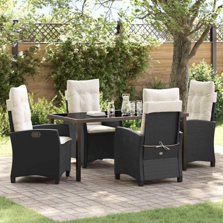 Conjunto de Comedor de Jardín 5 pcs Negro ratán sintético en Conjuntos de jardín | Comprar online en Foro24