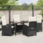 Conjunto de Comedor de Jardín 5 pcs Negro ratán sintético en Conjuntos de jardín | Comprar online en Foro24