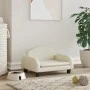 Cremefarbenes Hundebett aus Kunstleder, 50 x 40 x 30 cm von vidaXL, Betten für Hunde - Ref: Foro24-171977, Preis: 64,41 €, Ra...