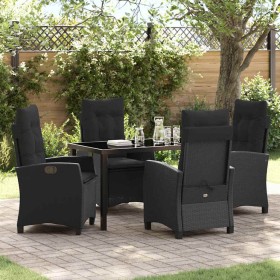 Conjunto de Comedor de Jardín 5 pcs Negro ratán sintético Conjunto de Comedor de Jardín 5 pcs Negro ratán sintético