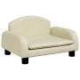 Cream synthetic leather dog bed 50x40x30 cm by vidaXL, Beds for dogs - Ref: Foro24-171977, Price: 64,41 €, Discount: %
