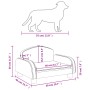 Cremefarbenes Hundebett aus Kunstleder, 50 x 40 x 30 cm von vidaXL, Betten für Hunde - Ref: Foro24-171977, Preis: 65,63 €, Ra...