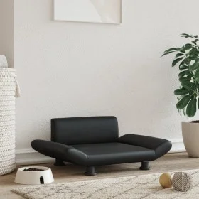 Cama para perros de cuero sintético negra 70x45x28 cm de vidaXL, Camas para perros - Ref: Foro24-172001, Precio: 69,44 €, Des...