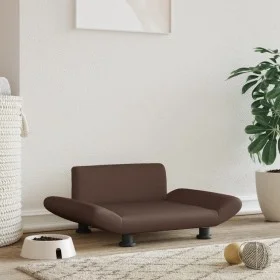 Brown synthetic leather dog bed 70x45x28 cm by vidaXL, Beds for dogs - Ref: Foro24-172003, Price: 69,44 €, Discount: %