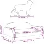 Graues Hundebett aus Kunstleder, 70x45x30 cm von vidaXL, Betten für Hunde - Ref: Foro24-171968, Preis: 73,00 €, Rabatt: %