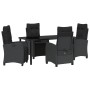 Conjunto de Comedor de Jardín 5 pcs Negro ratán sintético en Conjuntos de jardín | Comprar online en Foro24