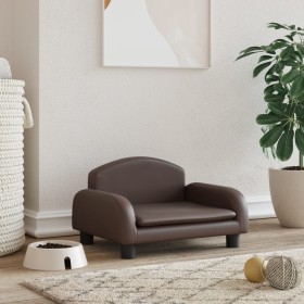 Hundebett aus braunem Kunstleder 50x40x30 cm von vidaXL, Betten für Hunde - Ref: Foro24-171978, Preis: 66,68 €, Rabatt: %
