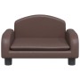 Cama para perros de cuero sintético marrón 50x40x30 cm de vidaXL, Camas para perros - Ref: Foro24-171978, Precio: 66,68 €, De...