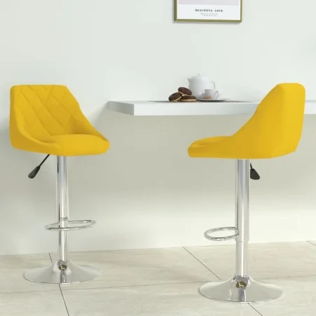 Küchenhocker 2 Einheiten senfgelber Samt von vidaXL, Küchenhocker - Ref: Foro24-335312, Preis: 140,52 €, Rabatt: %