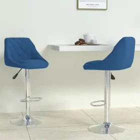 Taburete de cocina 2 unidades de terciopelo azul de vidaXL, Taburetes de cocina - Ref: Foro24-335309, Precio: 140,32 €, Descu...