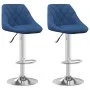 Kitchen stool 2 units in blue velvet by vidaXL, Kitchen stools - Ref: Foro24-335309, Price: 140,32 €, Discount: %