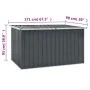 Graue Garten-Aufbewahrungsbox 171 x 99 x 93 cm von vidaXL, Aufbewahrungsboxen für den Außenbereich - Ref: Foro24-46270, Preis...