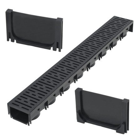 Canal de drenaje de plástico 1 m en Desagües | Comprar online en Foro24