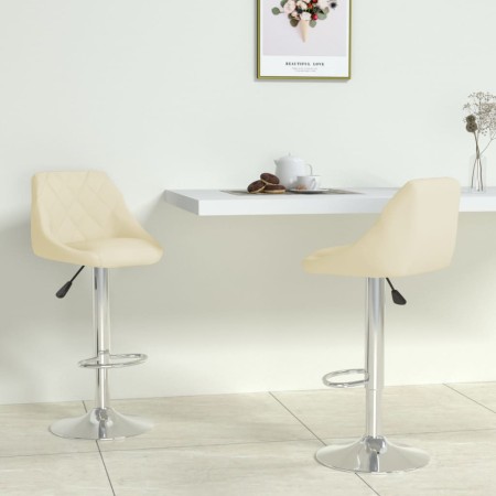Küchenhocker 2 Einheiten cremefarbenes Kunstleder von vidaXL, Küchenhocker - Ref: Foro24-335183, Preis: 145,85 €, Rabatt: %