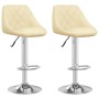 Küchenhocker 2 Einheiten cremefarbenes Kunstleder von vidaXL, Küchenhocker - Ref: Foro24-335183, Preis: 145,85 €, Rabatt: %