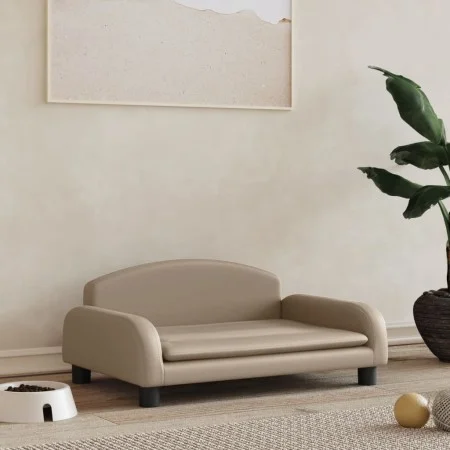 Cappuccino synthetic leather dog bed 70x45x30 cm by vidaXL, Beds for dogs - Ref: Foro24-171969, Price: 82,46 €, Discount: %