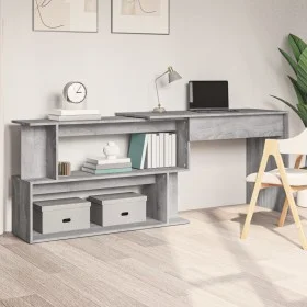 Eckschreibtisch aus grauem Sonoma-Sperrholz, 200 x 50 x 76 cm von vidaXL, Schreibtische - Ref: Foro24-815424, Preis: 96,73 €,...