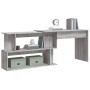 Escritorio esquina madera contrachapada gris Sonoma 200x50x76cm de vidaXL, Escritorios - Ref: Foro24-815424, Precio: 101,80 €...