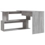 Eckschreibtisch aus grauem Sonoma-Sperrholz, 200 x 50 x 76 cm von vidaXL, Schreibtische - Ref: Foro24-815424, Preis: 98,43 €,...