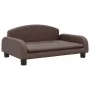 Braunes Hundebett aus Kunstleder, 70x45x30 cm von vidaXL, Betten für Hunde - Ref: Foro24-171967, Preis: 70,23 €, Rabatt: %