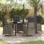 Conjunto de Comedor de Jardín 5 pcs Gris ratán sintético