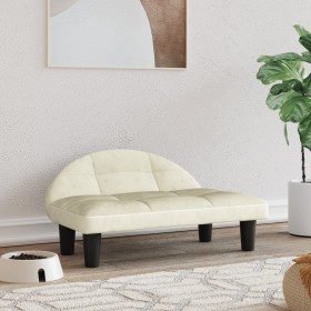 Cama para perros de terciopelo crema 70x52x30 cm de vidaXL, Camas para perros - Ref: Foro24-171944, Precio: 63,07 €, Descuent...